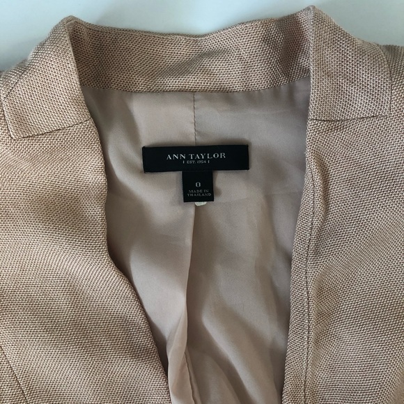 Ann Taylor Nude Pink Blazer with silver clasp - Picture 2 of 6